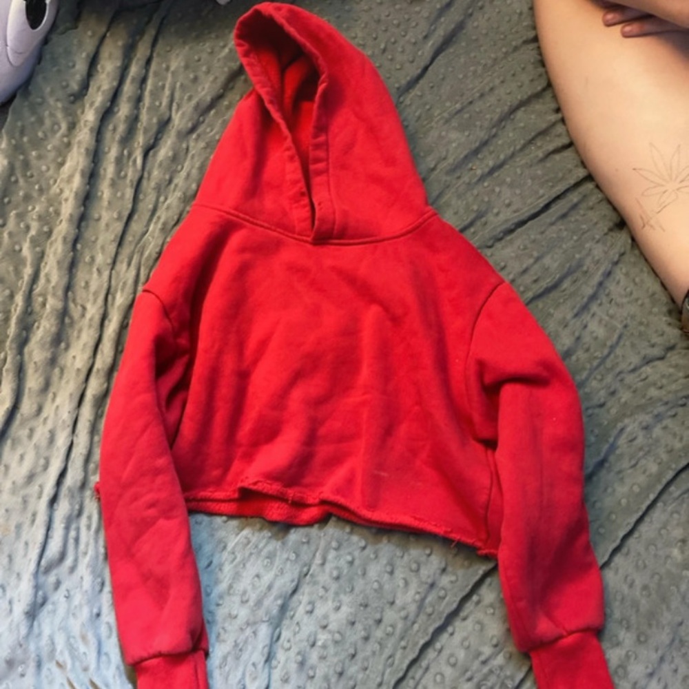 FA Vibrant Red Cropped Hoodie